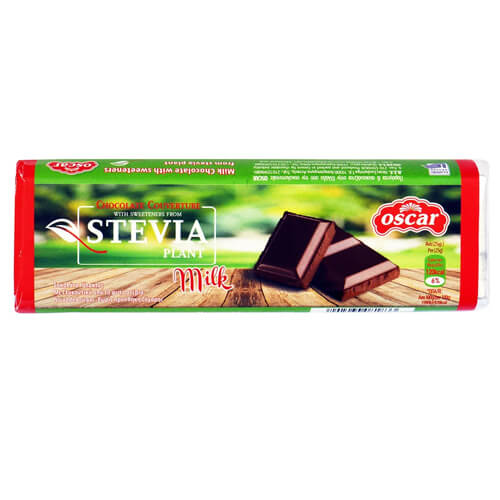 Oscar Κουβερτούρα Γάλακτος με Στέβια 125gr