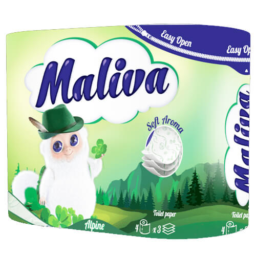 Maliva Χαρτί Υγείας 4 Ρολά 3Φ Alpine