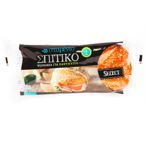 Select Ψωμάκι Large Με Σουσάμι (4τμχ) Σταρένιο