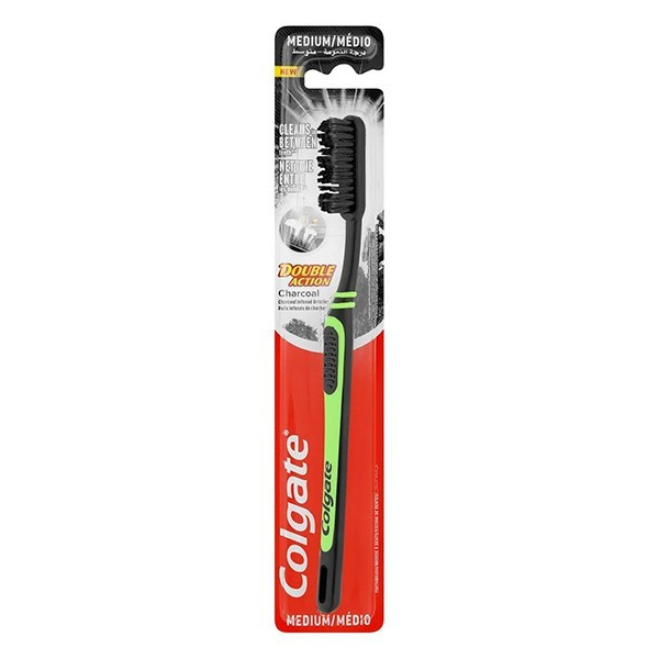Colgate Οδοντόβουρτσα Double Action (Charcoal) Medium