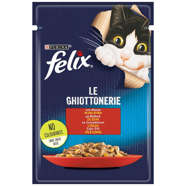 Felix Le Chiottonerie Γατοτροφή 85gr (Βοδινό σε Ζελέ)