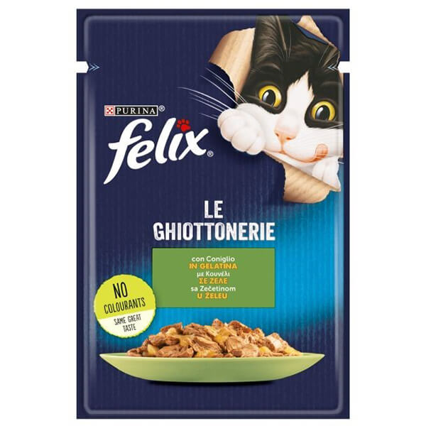 Felix Le Chiottonerie Γατοτροφή 85gr (Κουνέλι σε Ζελέ)