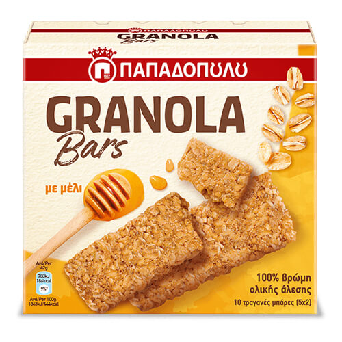Παπαδοπούλου Granola Bars (5x42gr) - Μέλι