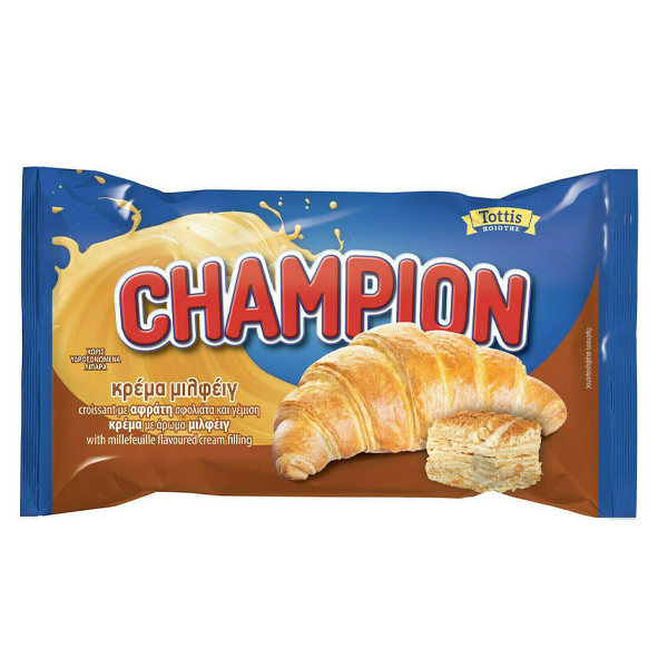 Tottis Champion Κρουασάν 70gr - Κρέμα Μιλφείγ
