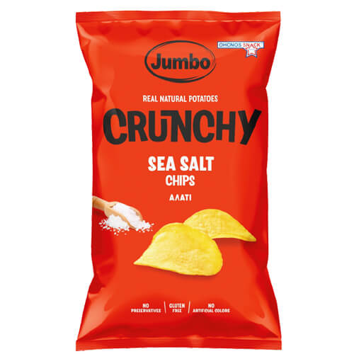 Jumbo Crunchy Chips 90gr (Αλάτι) Χωρίς Γλουτένη