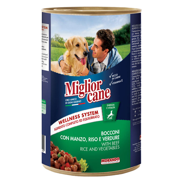 Miglior Σκυλοτροφή Κονσέρβα 1250gr (Βοδινό-Ρύζι-Λαχανικά)