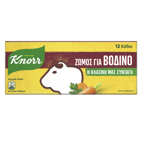 Knorr Κύβος Βοδινού 6lt x 120gr
