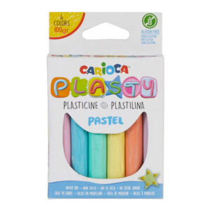Carioca Plasty Πλαστελίνη Pastel 6 Χρώματα 100gr