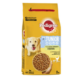 Pedigree Junior Σκυλοτροφή Κροκέτα 2kg (Πουλερικά και Λαχανικά)