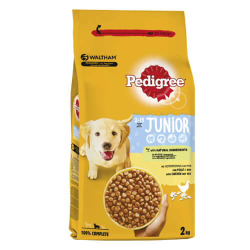 Pedigree Junior Σκυλοτροφή Κροκέτα 2kg (Πουλερικά και Λαχανικά)