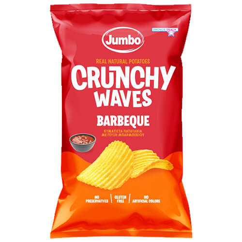 Jumbo Crunchy Chips 90gr (BBQ) Χωρίς Γλουτένη