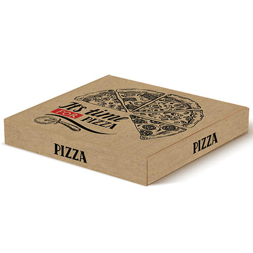 ΚΟΥΤΙΑ ΖΑΧΑΡ - ΨΗΤΟΠΩΛΕΙΟΥ Pizza Kraft (Its Pizza Time) 36x36x4cm 100τεμ Microwelle