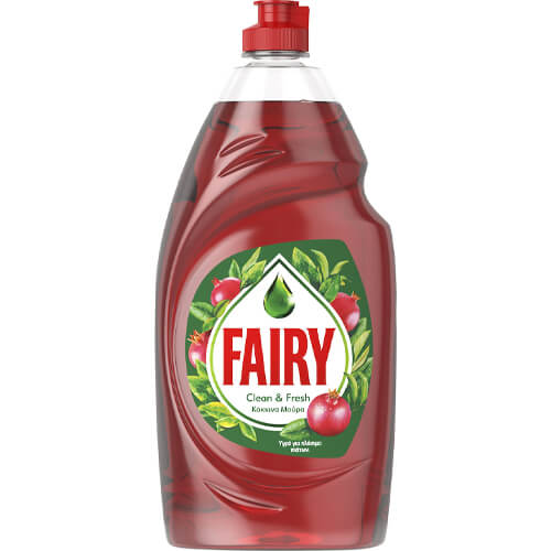 Fairy Υγρό Πιάτων 900ml - Clean & Fresh (Κόκκινα Μούρα) (Ελληνικό)
