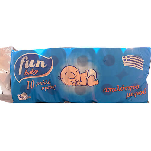 Fun Baby Χαρτί Ρολό Υγείας 3φύλλο 10x85gr