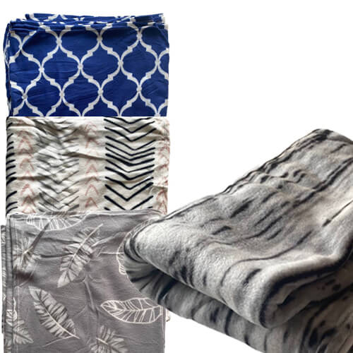 TNS Κουβέρτα Fleece Εμπριμέ Μονή 150x220cm