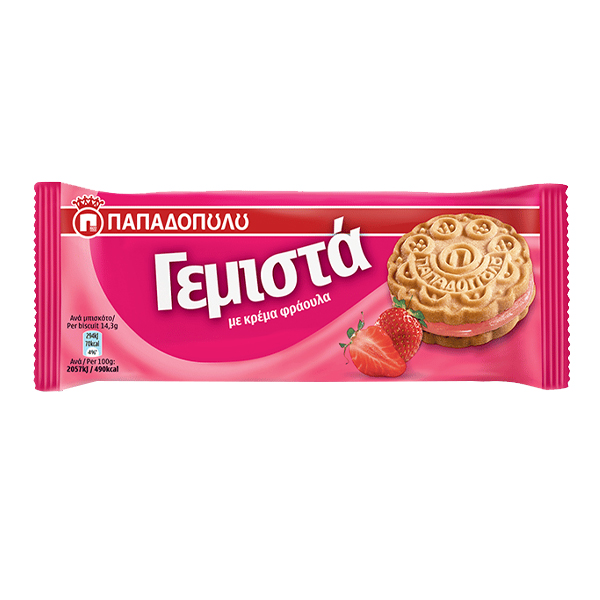 Παπαδόπουλου Γεμιστά 58gr (Φράουλα)