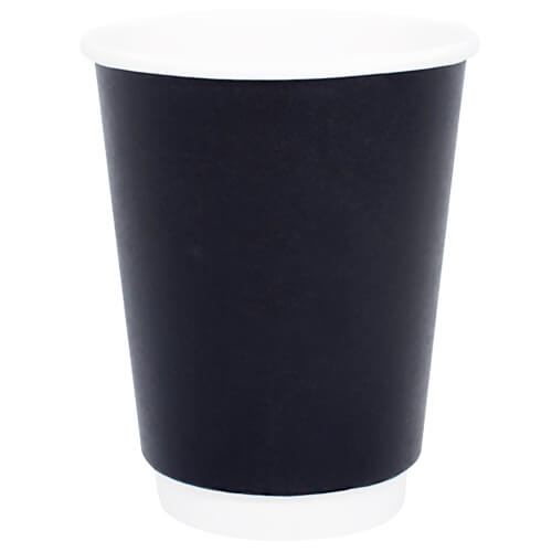 Ποτήρι Χάρτινο Μαύρο Double Wall (16oz) - 25τεμ.