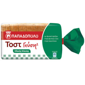 Παπαδόπουλου Τοστ Γεύση 2 Ολικής Αλέσεως 325gr