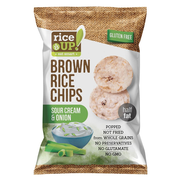 Rice Up Τσιπς Ολικής 60gr - Sour Cream & Onion