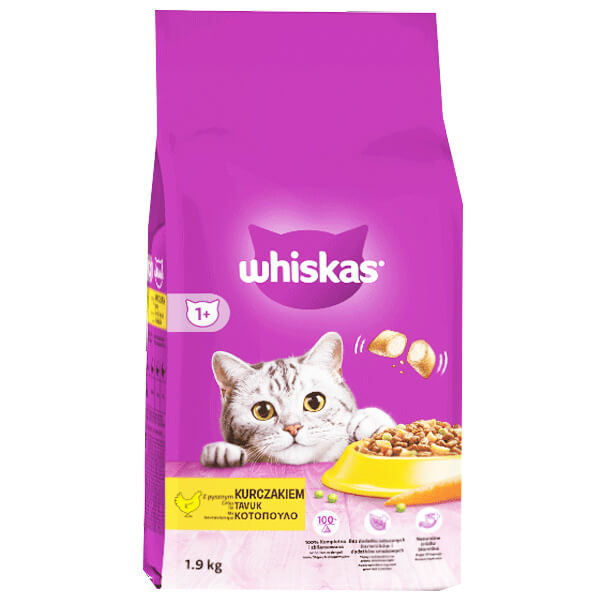 Whiskas Γατοτροφή Κροκέτα 1.9kg (Κοτόπουλο)