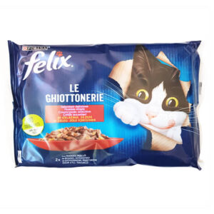 Felix Γατοτροφή σε Ζελέ (4x85gr) - Μοσχάρι/Κοτόπουλο