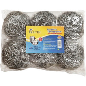 Practic Σύρματινο Σφουγγαράκι Inox 60gr (6τεμ.)