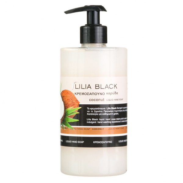 Lilia Black Κρεμοσάπουνο Αντλία 550ml (Καρύδα)