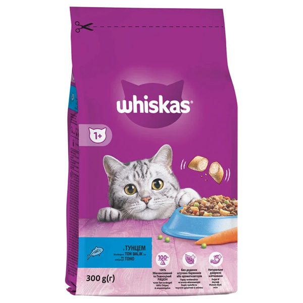 Whiskas Γατοτροφή Γεμιστές Κροκέτες 300gr (Τόνος)