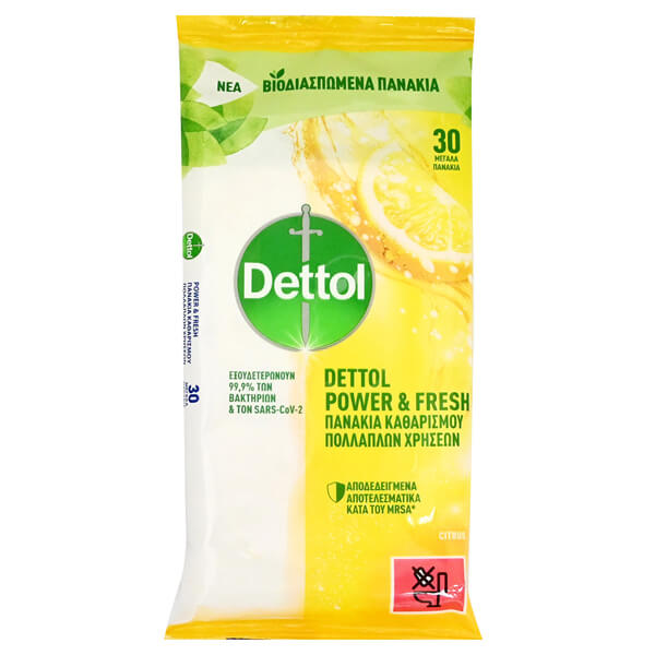 Dettol Μαντηλάκια 30τεμ. (Lemon)