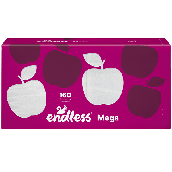 Endless Χαρτοπετσέτα 2pack Mega 33x33cm 160τεμ.