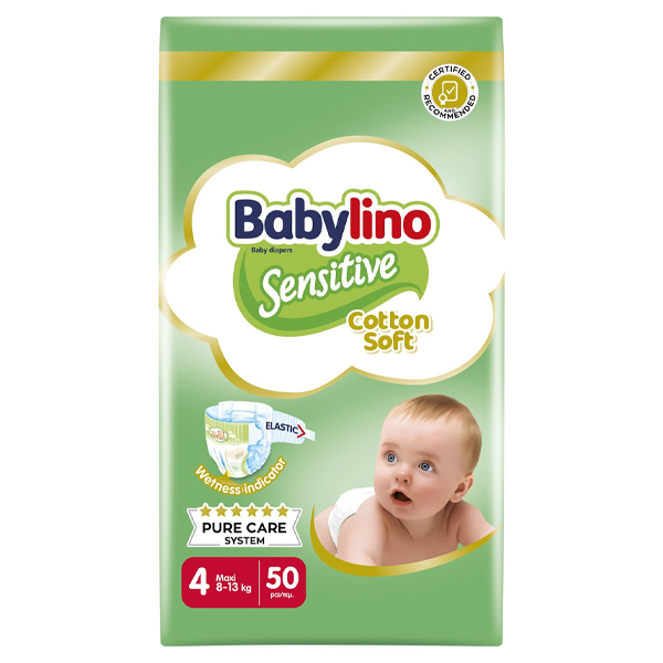 Babylino Πάνες Sensitive No4 (50τεμ.) (8-13kg)