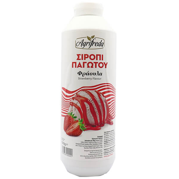 AGRIFREDA Σιρόπι Παγωτού 1kg (Φράουλα)