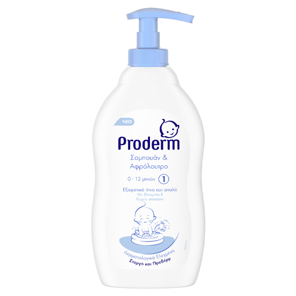 PRODERM Σαμπουάν & Αφρόλουτρο 400ml (0-12 Μηνών)