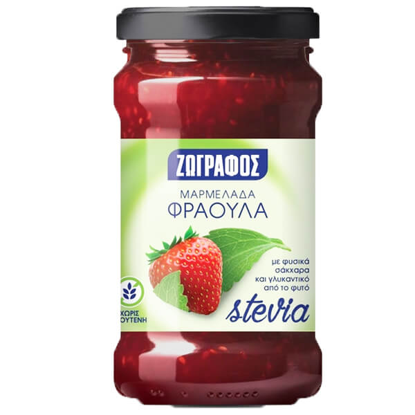 ΖΩΓΡΑΦΟΣ Μαρμελάδα με Στέβια 330gr (Φράουλα)