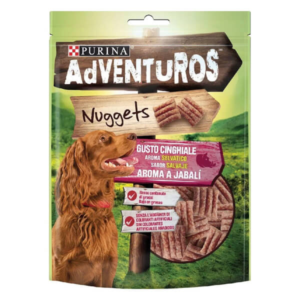 Purina Adventuros Σκυλοτροφή Nuggets 90gr (Αγριοχοίρος)
