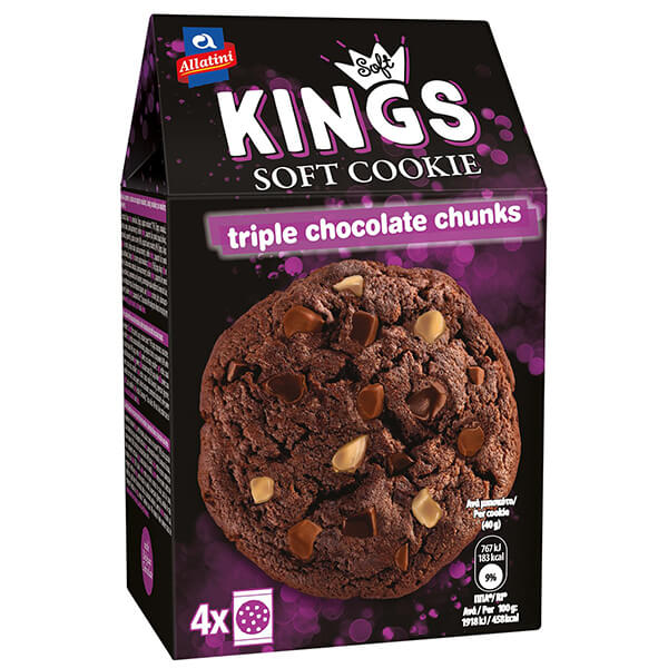 Αλλατίνη Soft Kings Cookie (Τρεις Σοκολάτες) 160gr