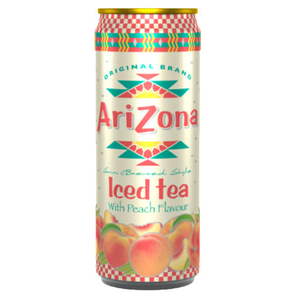 Arizona Μαύρο Τσάι 330ml (Ροδάκινο) (Slim Can)