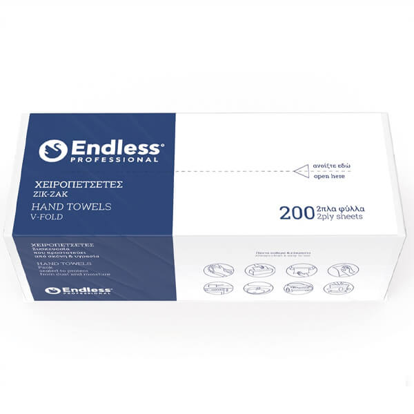 Endless Χειροπετσέτα Ζικ-Ζακ 2 Φύλλα 20x200τεμ.