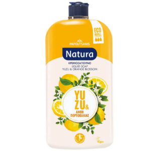 Παπουτσάνης Natura Ανταλλακτικό Κρεμοσάπουνο 900ml (Yuzu & Άνθη Πορτοκαλιάς)