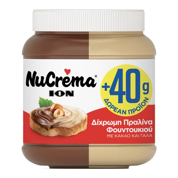 ΙΟΝ Nucrema 380gr - Δίχρωμη Πραλίνα Φουντουκιού