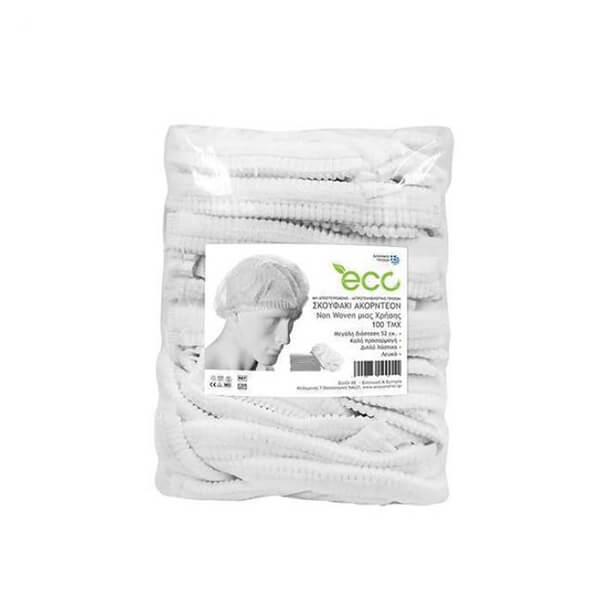 Σκουφός Προστασίας Μιας Χρήσεως 52cm (100τμχ) - Άσπρο
