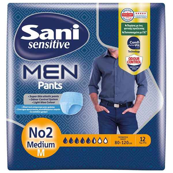 Sani Men Pants Ακράτειας No2 (12τεμ.) - Medium