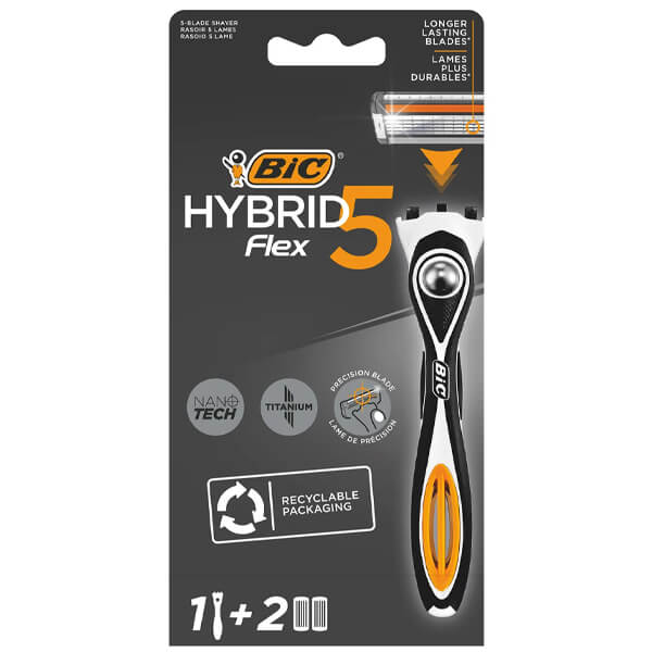 BIC Ξυραφάκια Hybrid Flex 5 (2 Ανταλλακτικά)
