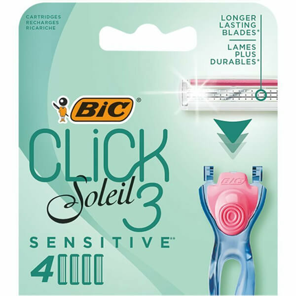BIC Ξυραφάκια Ανταλλακτικά Click Soleil 3 (4τμχ) - Sensitive
