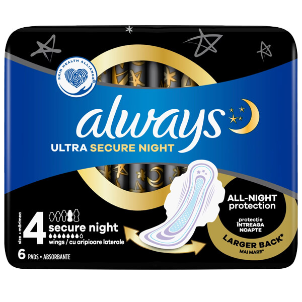 Always Σερβιέτες Ultra 6τεμ. (Secure Night)