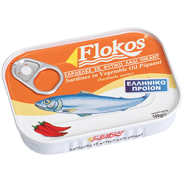 Flokos Σαρδέλα 100gr σε Φυτικό Λάδι Πικάντικη