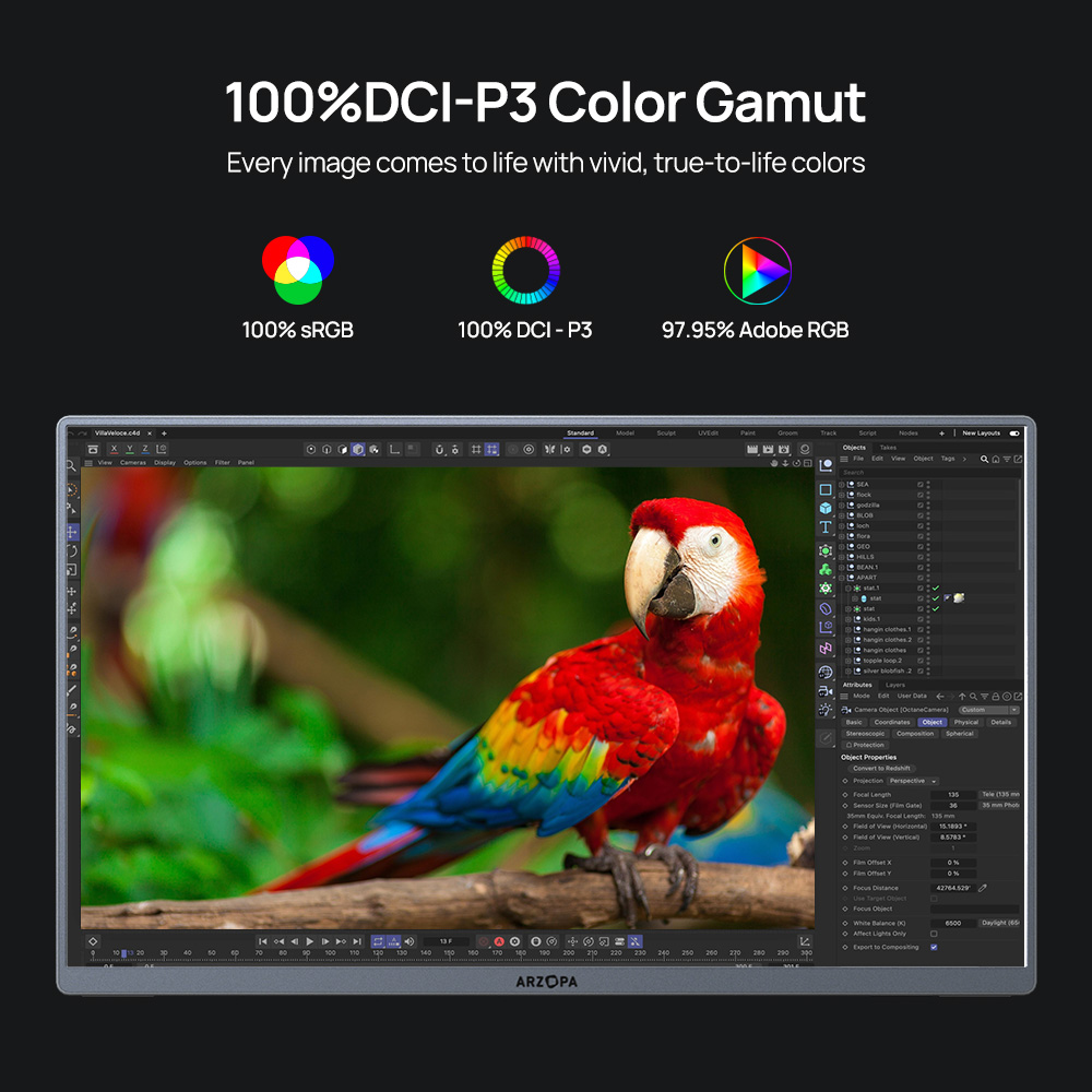 Arzopa 13.3" OLED FHD Portable Monitor A3C PRO - Image 3