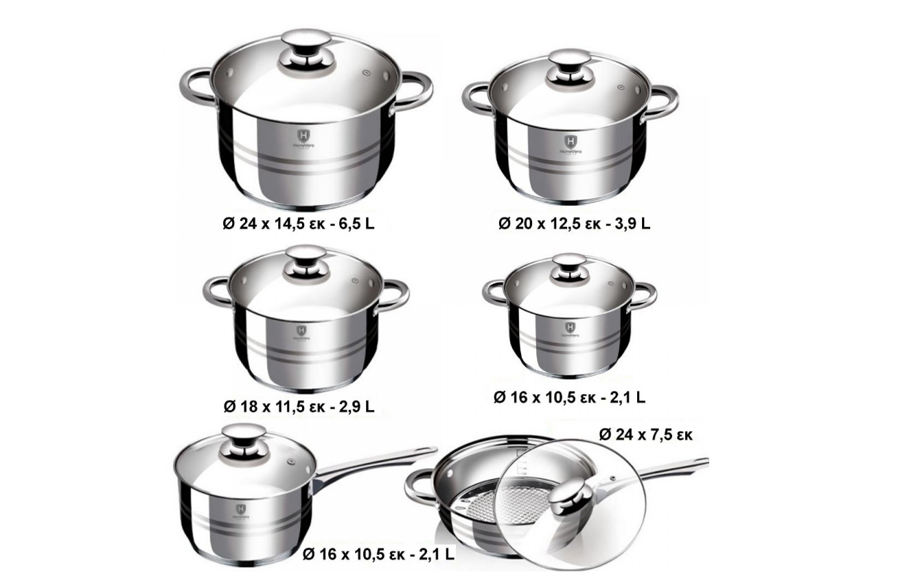 Home Vero Cookware Set 12pcs - Image 2
