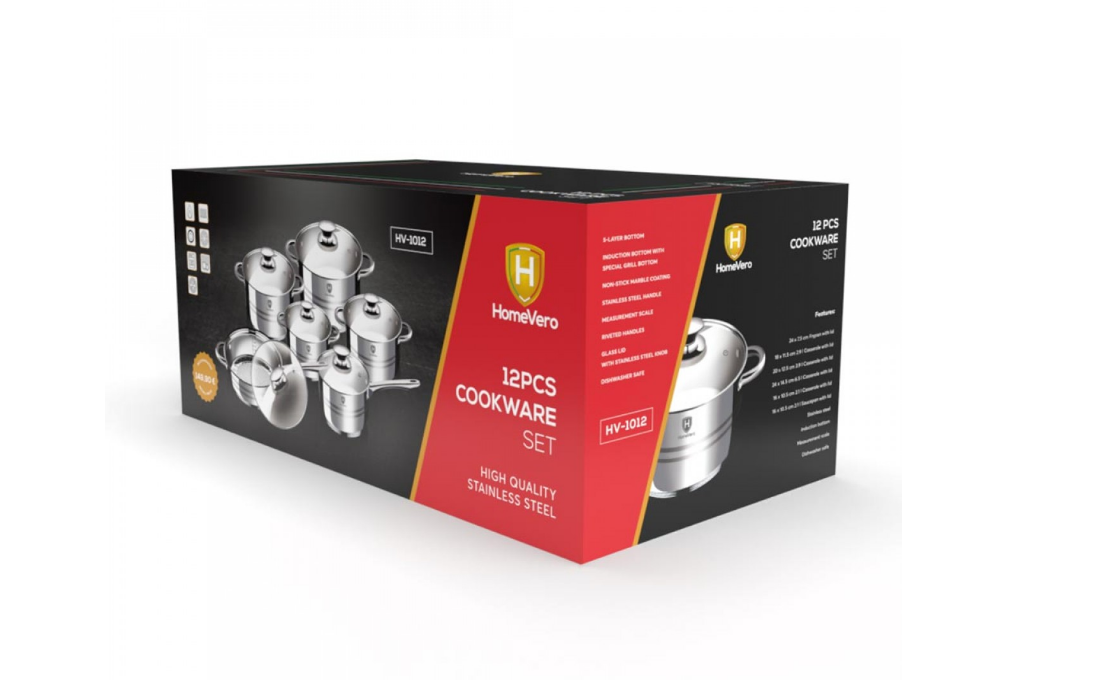 Home Vero Cookware Set 12pcs - Image 7