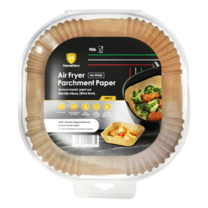 HomeVero Baking Paper Square 20 cm for Air Fryers 50 PCS SET
